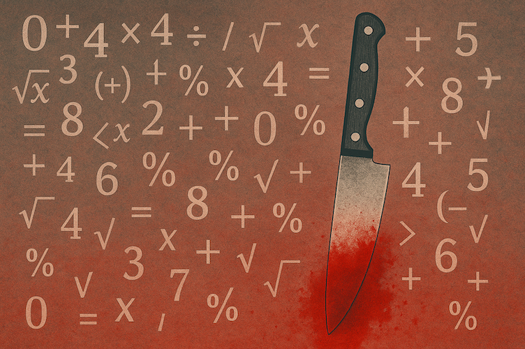 Image of a knife and numbers